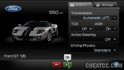Gran Turismo for PSP - List of featured cars