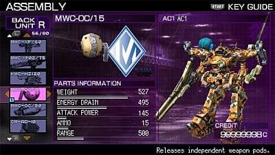 Armored Core: Silent Line Portable screenshot