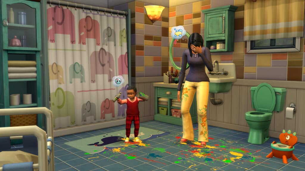 Una imagen promocional de Steam para los Sims 4: Parenthood
