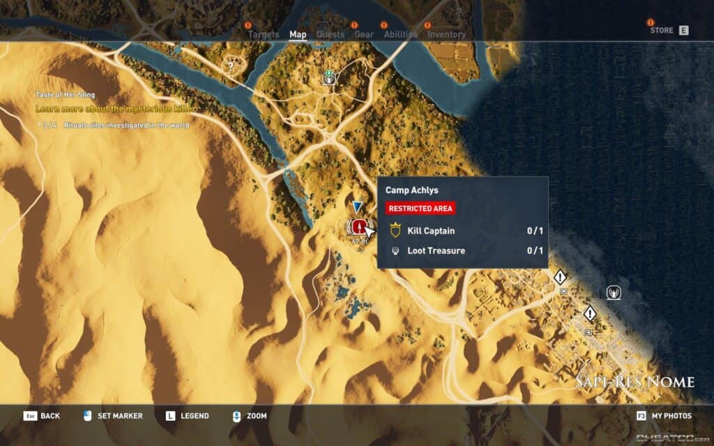 Assassin's Creed: Origins Guide & Walkthrough - Camp Achlys (Location)