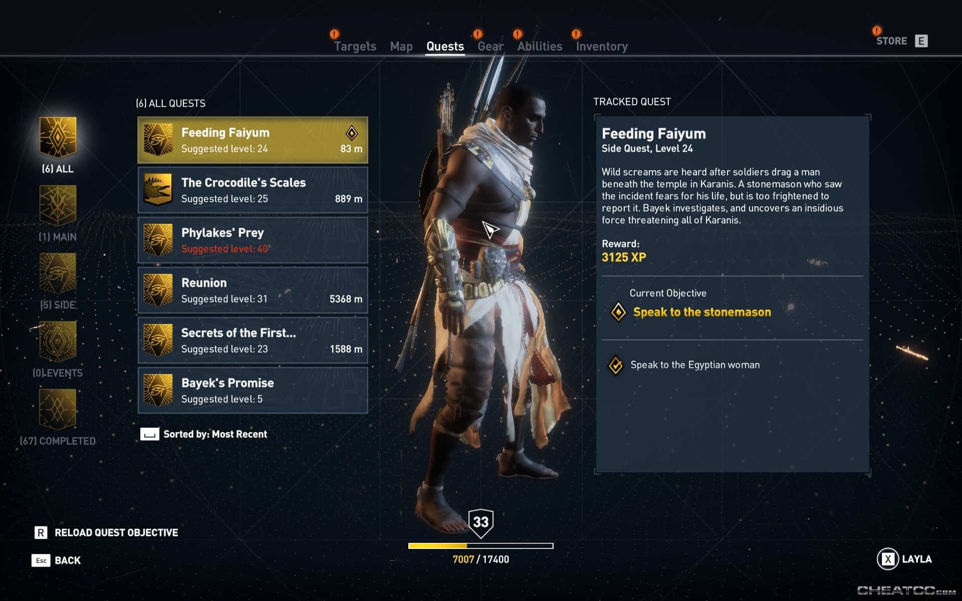 Assassin S Creed Origins Guide Walkthrough Feeding Faiyum Side Quest