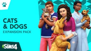 The Sims 4: Cats & Dogs key art