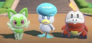 All three starters for Pokémon Scarlet and Violet