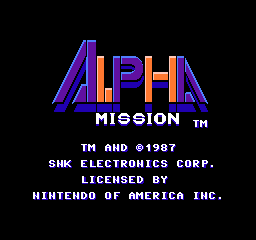 Splash Screen for Alpha Mission.