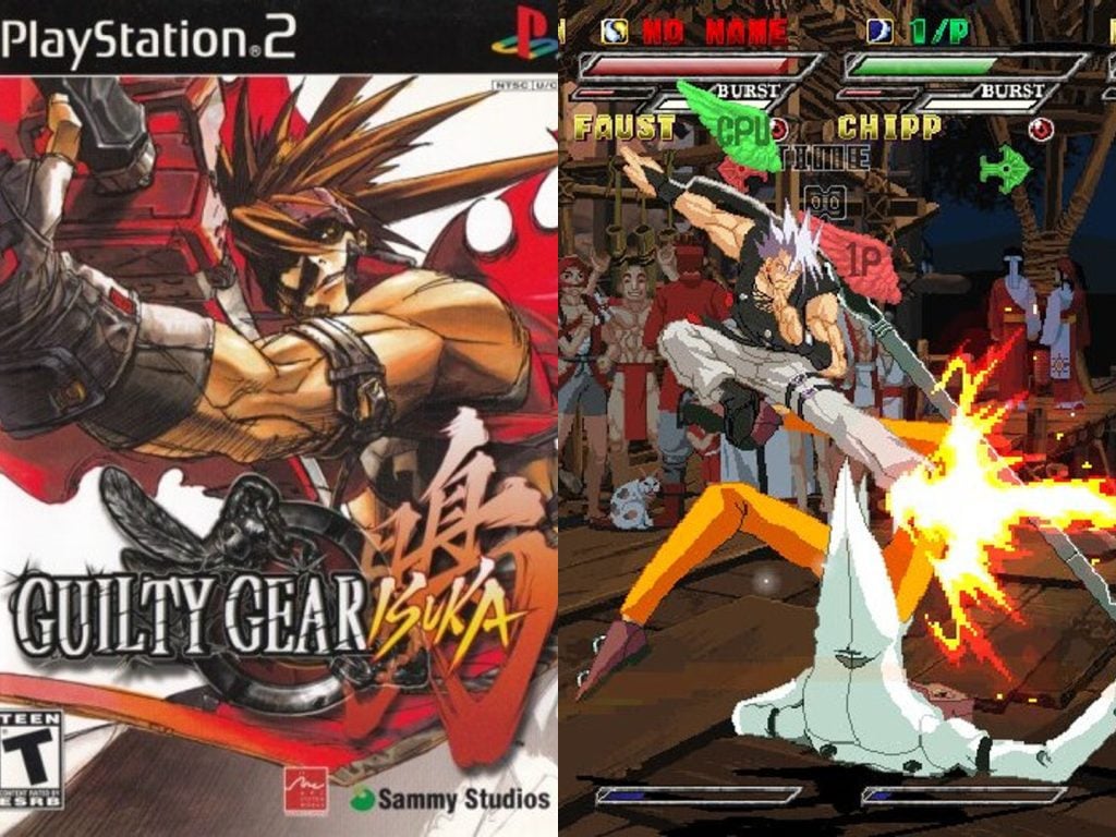 Guilty Gear Isuka box art and gameplay