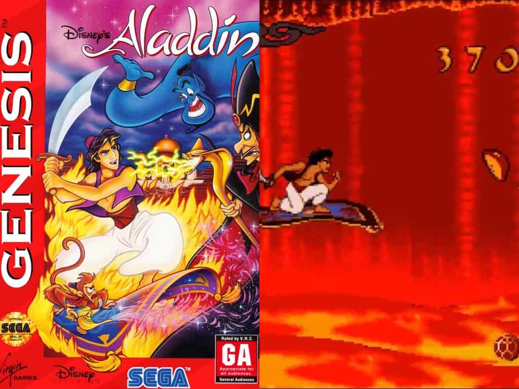Aladdin box art and gameplay