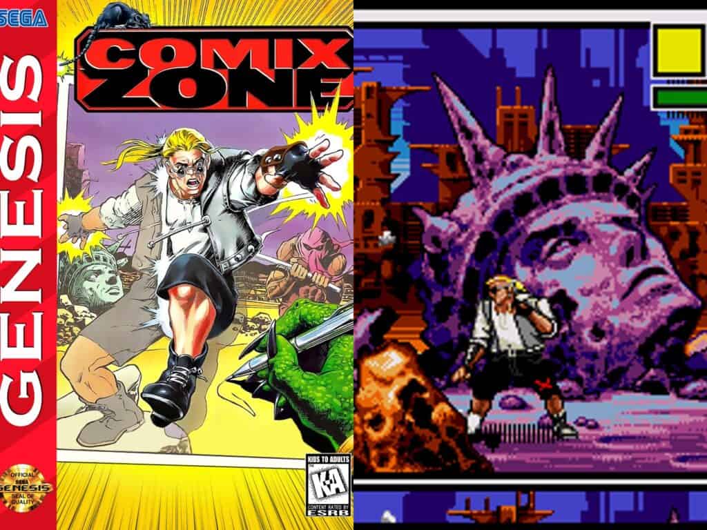 Comix Zone box art and gameplay