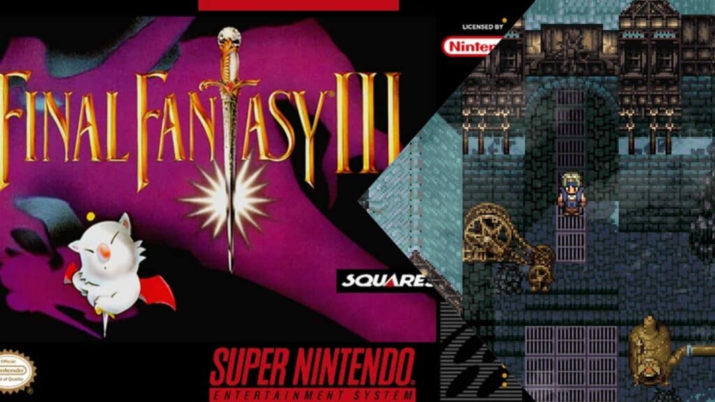 Final Fantasy III box art and gameplay