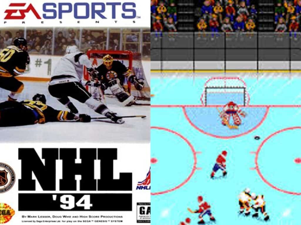 NHL '94 box art and gameplay