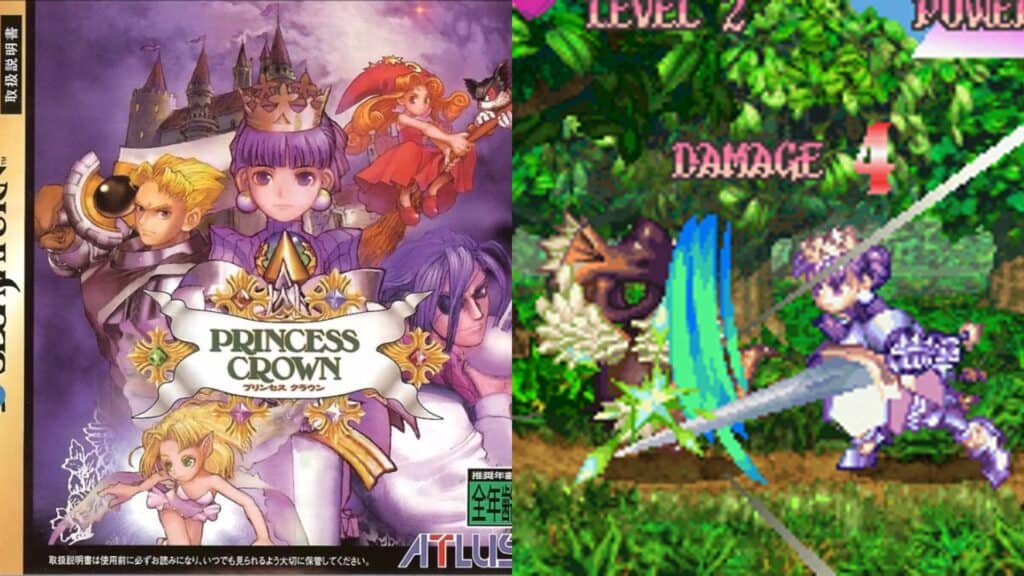 Princess Crown box art and gameplay