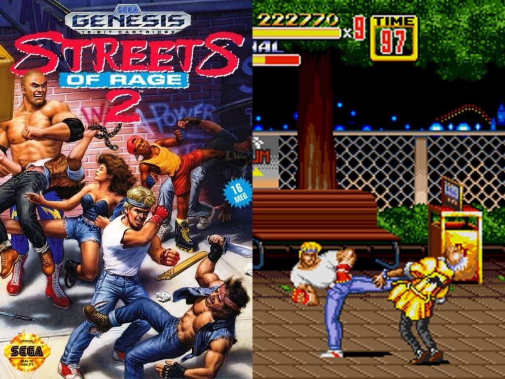 Streets of Rage 2 box art and gameplay