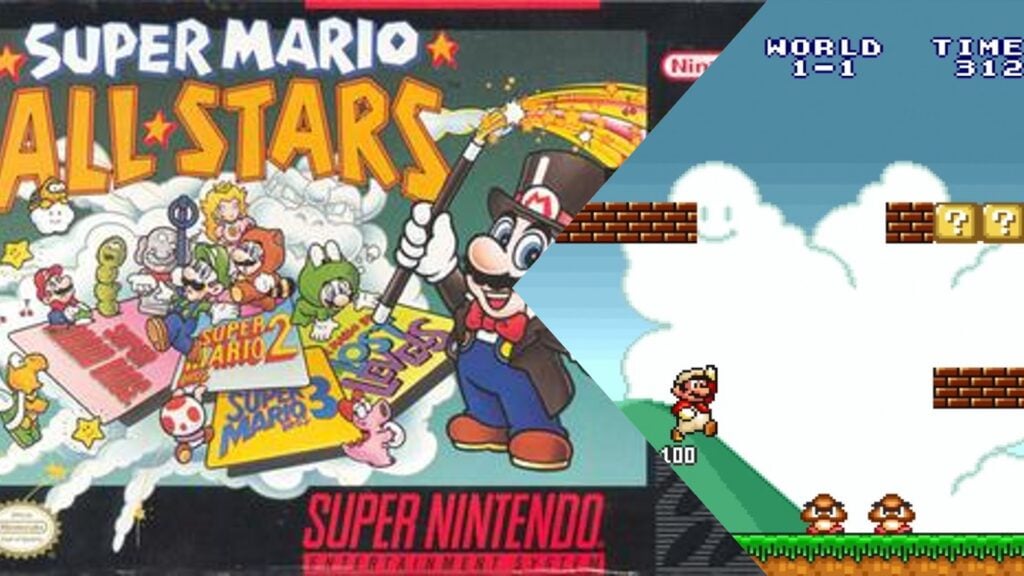 Super Mario All-Stars box art and gameplay